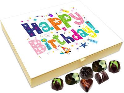

Chocholik Gift Box - Happy Birthday Cutie Pie Chocolate Box - 20pc Truffles(240 g)