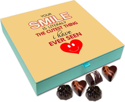 

Chocholik Gift Box - Your Smile Is Literally The Cutest Thing Chocolate Box - 9pc Truffles(108 g)