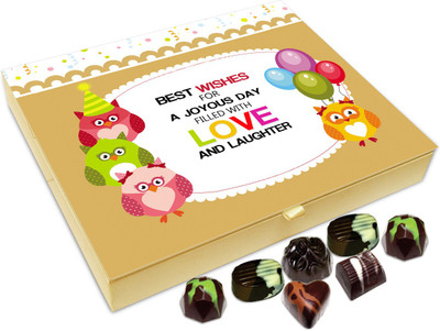 

Chocholik Gift Box - Best Wishes For A Joyous Day Chocolate Box - 20pc Truffles(240 g)