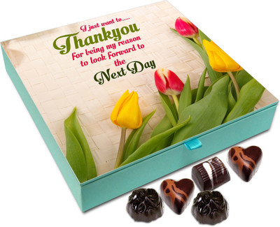 

Chocholik Gift Box - I Just Want To Thank You Chocolate Box - 9pc Truffles(108 g)