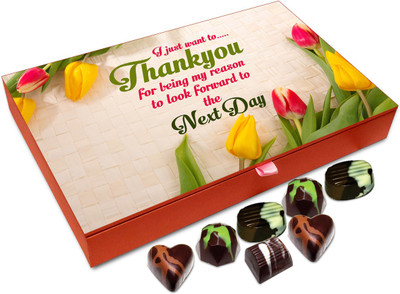 

Chocholik Gift Box - I Just Want To Thank You Chocolate Box - 12pc Truffles(144 g)