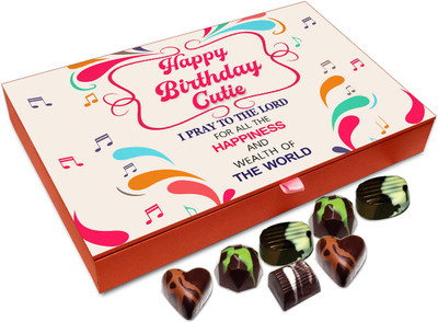 

Chocholik Gift Box - Happy Birthday Cutie Chocolate Box - 12pc Truffles(144 g)