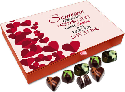

Chocholik Gift Box - My Life Is Fine Chocolate Box - 12pc Truffles(144 g)
