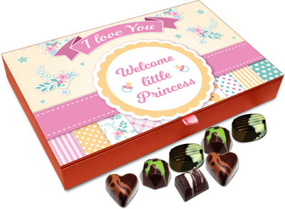 

Chocholik Gift Box - Welcome Little Princess Chocolate Box - 12pc Truffles(144 g)
