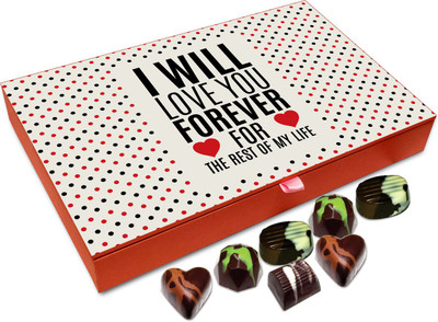 

Chocholik Gift Box - I Will Love All MY Life Chocolate Box - 12pc Truffles(144 g)