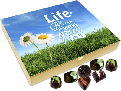 

Chocholik Gift Box - Life Is Better With You Chocolate Box - 20pc Truffles(240 g)