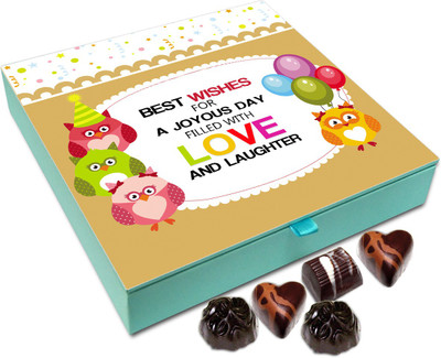 

Chocholik Gift Box - Best Wishes For A Joyous Day Chocolate Box - 9pc Truffles(108 g)