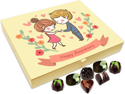 

Chocholik Gift Box - A Very Happy Anniversary Chocolate Box - 20pc Truffles(240 g)