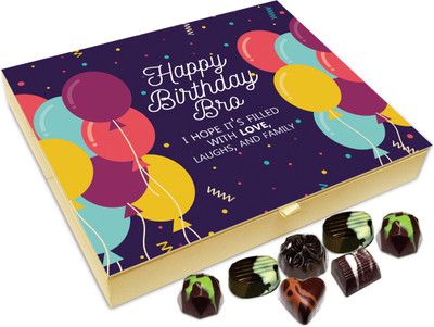

Chocholik Gift Box - Happy Birthday Bro Chocolate Box - 20pc Truffles(240 g)