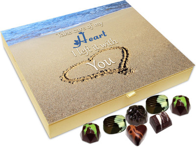 

Chocholik Gift Box - Take Care Of My Heart Chocolate Box - 20pc Truffles(240 g)