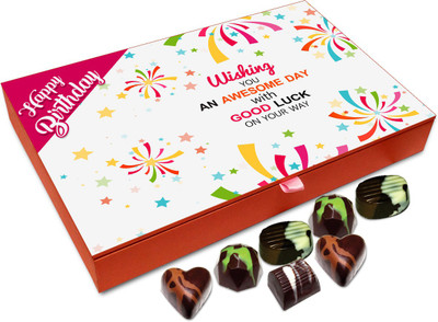 

Chocholik Gift Box - Wishing You An Awesome Day Chocolate Box - 12pc Truffles(144 g)