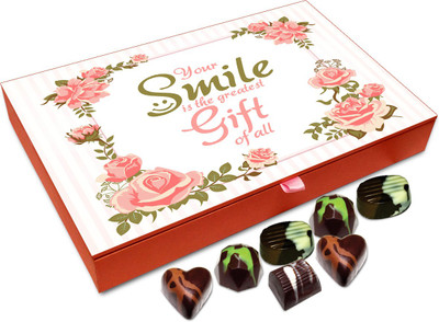 

Chocholik Gift Box - Your Smile Is The Greatest Gift Of All Chocolate Box - 12pc Truffles(144 g)