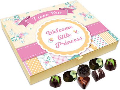 

Chocholik Gift Box - Welcome Little Princess Chocolate Box - 20pc Truffles(240 g)