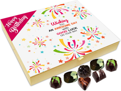 

Chocholik Gift Box - Wishing You An Awesome Day Chocolate Box - 20pc Truffles(240 g)