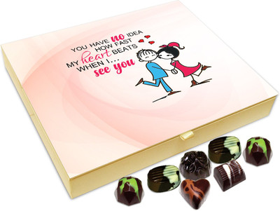 

Chocholik Gift Box - You Have No Idea How Fast My Heart Beats Chocolate Box - 20pc Truffles(240 g)