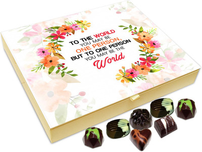 

Chocholik Gift Box - To One Person You Are The World Chocolate Box - 20pc Truffles(240 g)