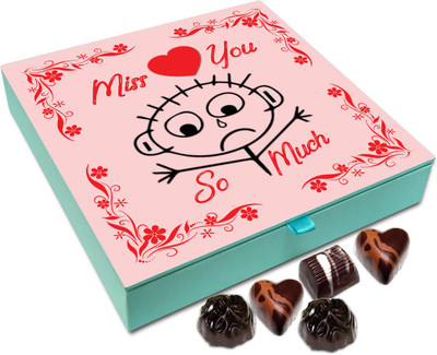 

Chocholik Gift Box - I Miss You So Much Chocolate Box - 9pc Truffles(108 g)