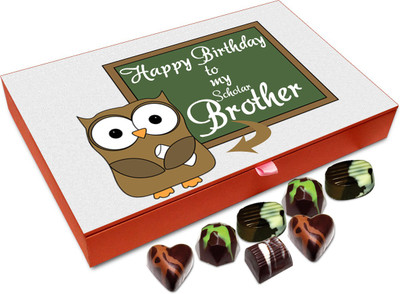 

Chocholik Gift Box - Happy Birthday To My Scholar Brother Chocolate Box - 12pc Truffles(144 g)