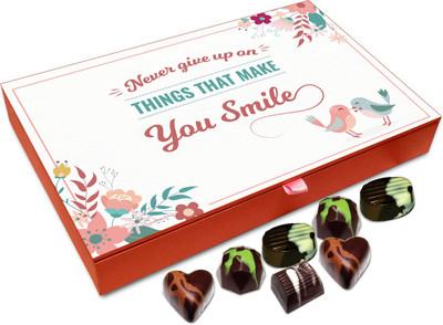 

Chocholik Gift Box - Never Give Up On Things That Make You Smile Chocolate Box - 12pc Truffles(144 g)