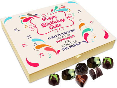 

Chocholik Gift Box - Happy Birthday Cutie Chocolate Box - 20pc Truffles(240 g)
