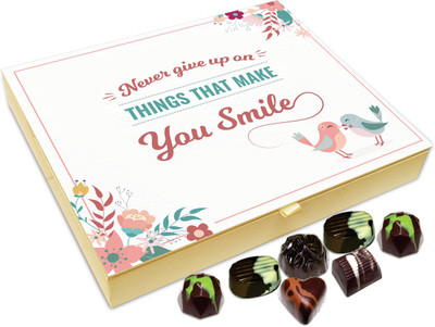 

Chocholik Gift Box - Never Give Up On Things That Make You Smile Chocolate Box - 20pc Truffles(240 g)