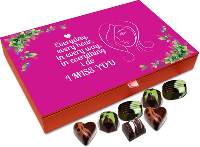

Chocholik Gift Box - I Miss You Everyday Chocolate Box - 12pc Truffles(144 g)