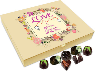 

Chocholik Gift Box - Love Is Thinking About You All The Time Chocolate Box - 20pc Truffles(240 g)