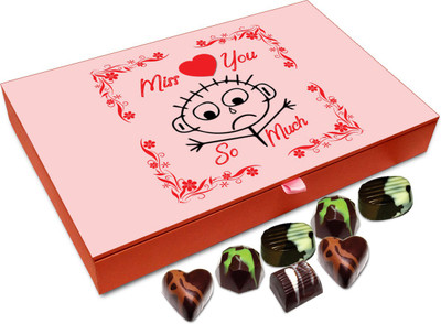

Chocholik Gift Box - I Miss You So Much Chocolate Box - 12pc Truffles(144 g)
