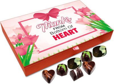 

Chocholik Gift Box - Thanks From Bottom Of My Heart Chocolate Box - 12pc Truffles(144 g)