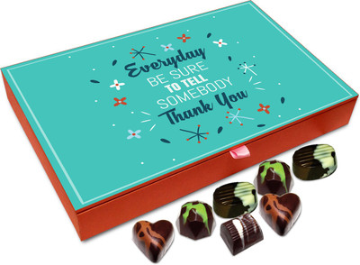 Chocholik Gift Box - Everyday Be Sure To Tell Someone Thank You Chocolate Box - 12pc Truffles(144 g)