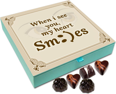 

Chocholik Gift Box - When I See You My Heart Smiles Chocolate Box - 9pc Truffles(108 g)