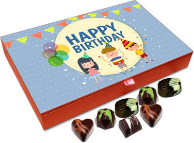 

Chocholik Gift Box - Happy Birthday Dear Friends Chocolate Box - 12pc Truffles(144 g)