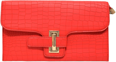 

Jewellerkaka Casual Red, Gold Clutch, Gold;red