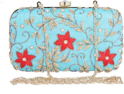 

Ambbi Collections Party Blue Clutch