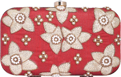 

Ambbi Collections Party Red Clutch