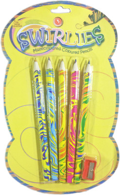 

Babysid Collections Swirlies Round Shaped Color Pencils(Set of 6, Multicolor)