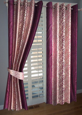 

BNA Decor Polyester Door Curtain 214 cm (7 ft) Pack of 2(Abstract Pink)