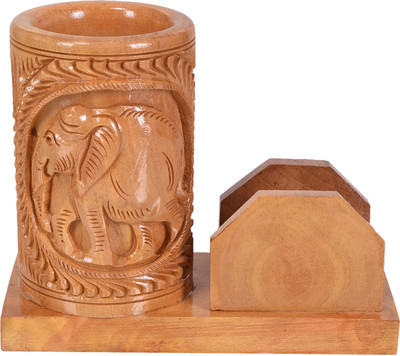 

Craft Trade 1 Compartments Wood Pen Stand(Brown)