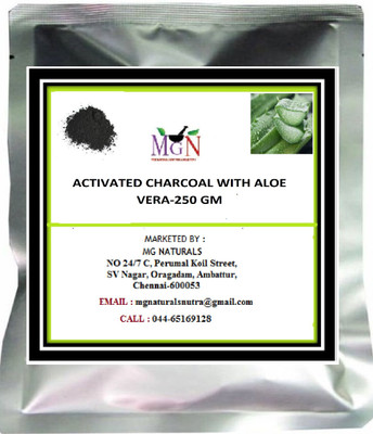 

MG Naturals ACTIVATED CHARCOAL WITH ALOE VERA(250 g)