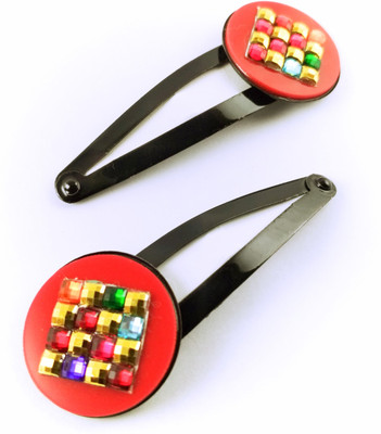 

Zapro Acrylic 24 pieces Hair Clip, Tic Tac Clip(Black)