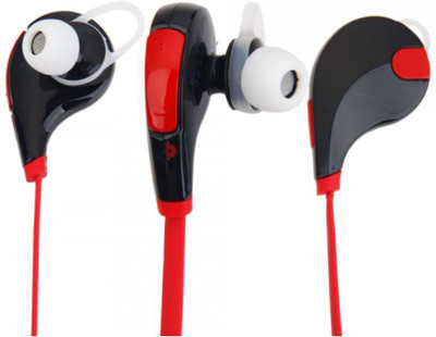 Technuv Wonderful exercise sport Jogger Bluetooth Headset with Mic(Red, In the Ear)