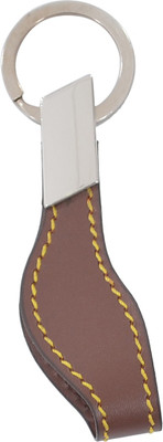 

Leathers18 Rustic Brown key holder with matelic fitting Key Chain