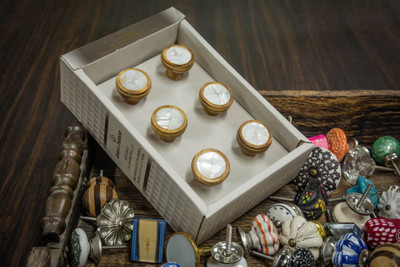 Casa Decor Set of 6 White Coral Design Wooden Handmade Drawer Pull Cabinet Dresser Handle Wardrobe Wood Knobs Wooden Cabinet/Draw Knob(Multicolor Pack of 6) available at flipkart for Rs.294
