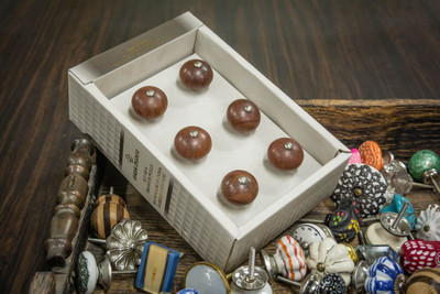 Casa Decor Set of 6 Classic Generous Wooden Round Knob Handmade Drawer Pull Cabinet Dresser Handle Wardrobe Wood Knobs Wooden Cabinet/Draw Knob(Multicolor Pack of 6) available at flipkart for Rs.294