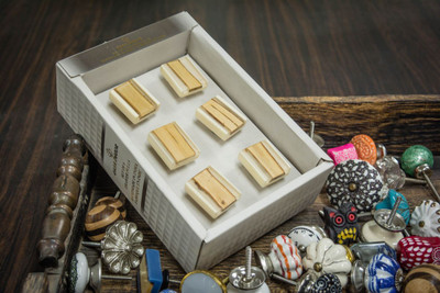 Casa Decor Set of 6 Center Wooden Piece Resin Knob Handmade Drawer Pull Cabinet Dresser Handle Wardrobe Resin Knobs Polyresin Cabinet/Draw Knob(Multicolor Pack of 6) available at flipkart for Rs.294