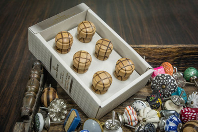 Casa Decor Set of 6 Wooden Board Checkers Design Handmade Drawer Pull Cabinet Dresser Handle Wardrobe Wood Knobs Wooden Cabinet/Draw Knob(Multicolor Pack of 6) available at flipkart for Rs.294