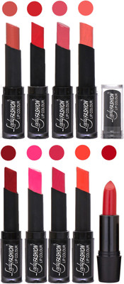 

Lady Fashion 9 Colors Creamy Matte Rythm Lipsticks Set for Daily Use 040(Nude, Orange Mauve, Peach Red, Dark Pink Dark Magenta, Hot Orange)
