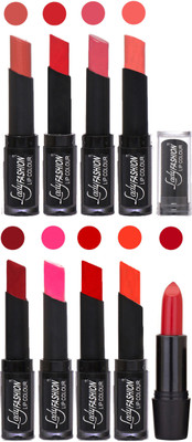 

Lady Fashion 9 Colors Creamy Matte Rythm Lipsticks Set for Daily Use 039(Nude, Orange Mauve, Peach Red, Dark Pink Tametto Red, Brick Orange)