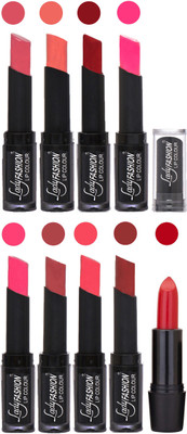 

Lady Fashion 9 Colors Creamy Matte Rythm Lipsticks Set for Daily Use 050(Mauve, Peach Red, Dark Pink Magenta, Mauve Pink, Maroon)