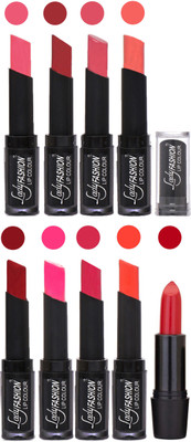 

Lady Fashion 9 Colors Creamy Matte Rythm Lipsticks Set for Daily Use 030(Baby Pink, Redish Maroon Mauve, Peach Red, Dark Pink Dark Magenta, Hot Orange)